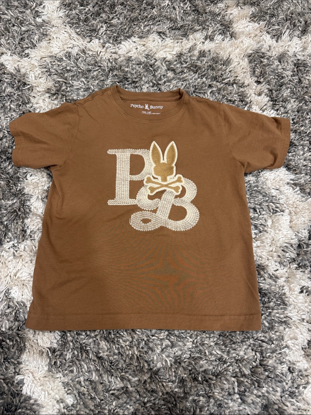Psycho Bunny Brown Short-Sleeve Logo Tee